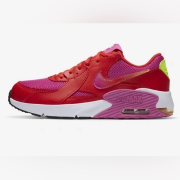 AIR MAX EXCEE SE1 BIG KIDS' SHOE IN CHILE RED,ACTIVE FUCHSIA,UNIVERSITY GOLD - Picture 1 of 4